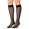 Calze al ginocchio velate 39-42 nere in tessuto elasticizzato - leggere e trasparenti