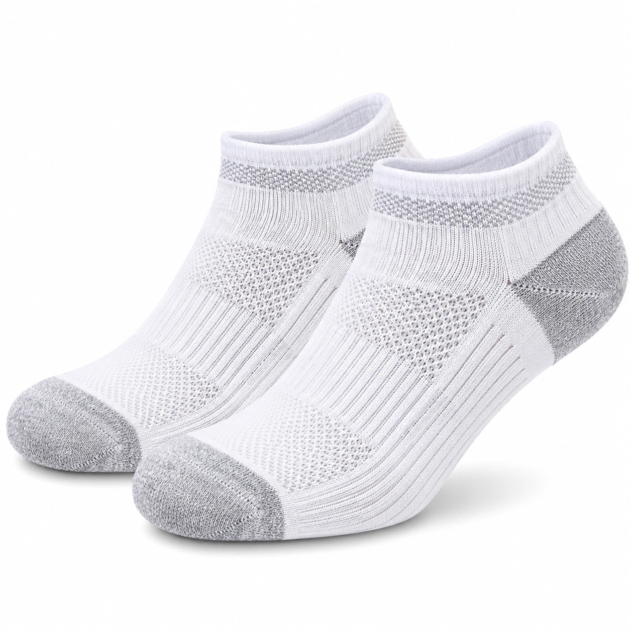 Calze corte sportive 39-42 in maglia bianco/grigio traspiranti