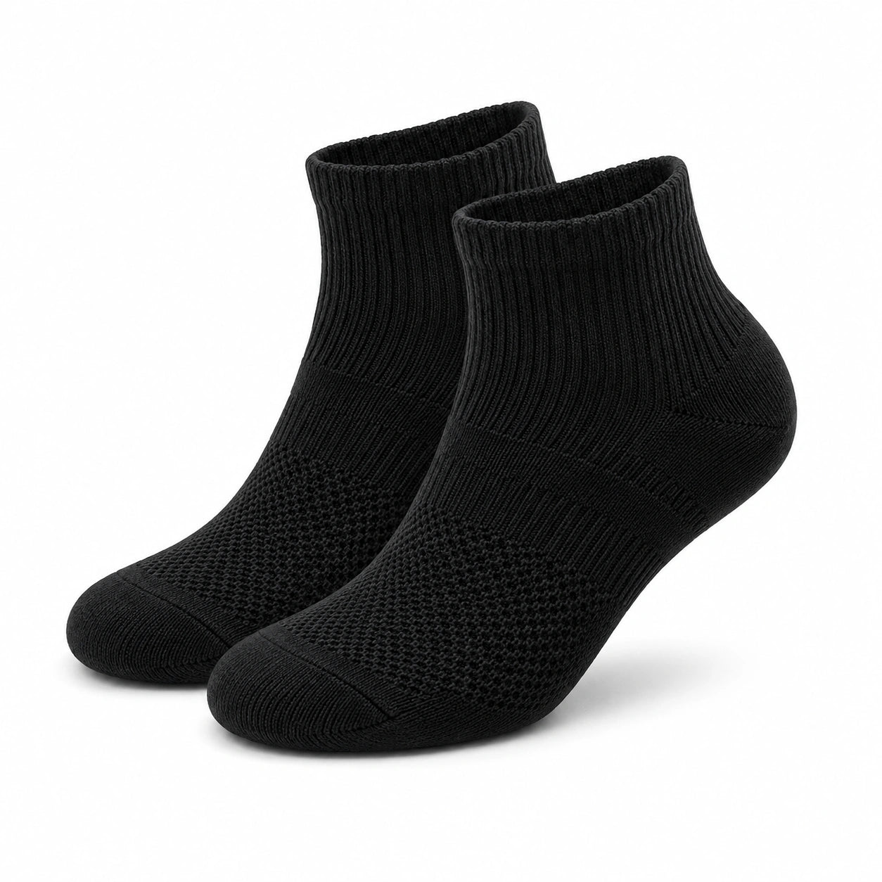 Calzini alla caviglia 43-46 in maglia neri traspiranti