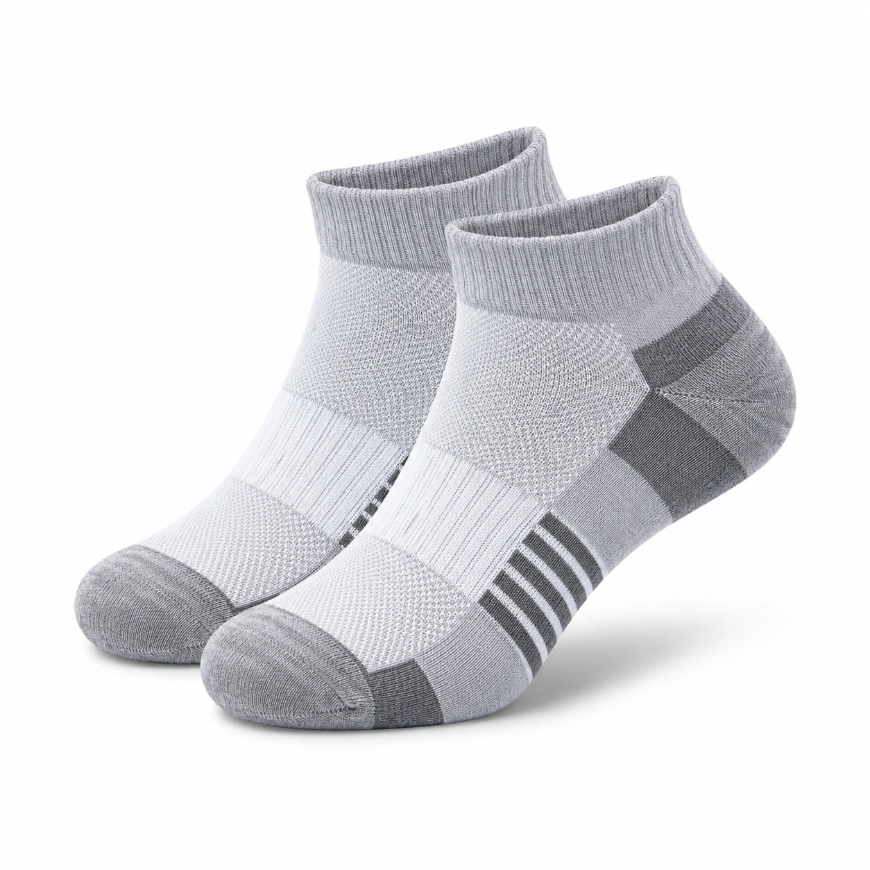 Calze sportive alla caviglia 43-46 grigio chiaro in maglia elasticizzata traspiranti