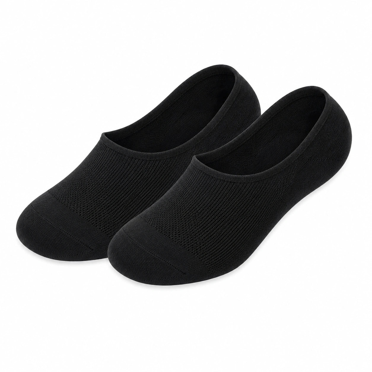 Calzini invisibili 43-46 in tessuto elasticizzato nero - stile minimal