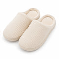Pantofole da casa 38/39 in tessuto effetto peluche beige - chiuse e morbide